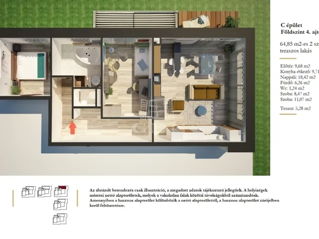 Eladó lakás Szigetszentmiklós, Lakihegy 65 nm