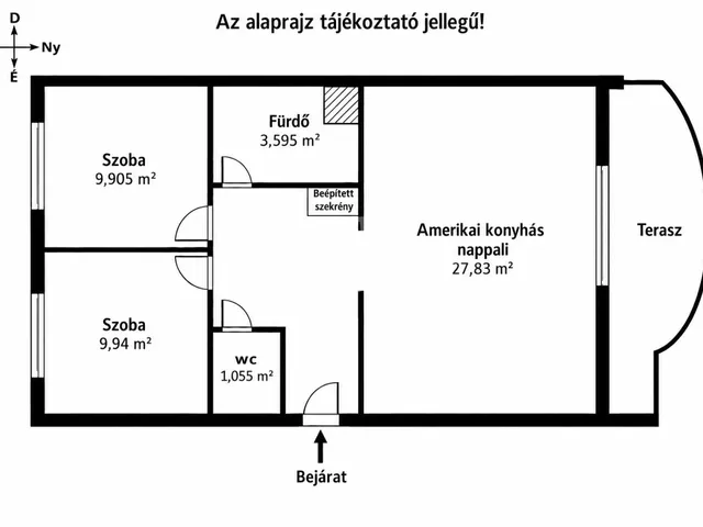 Kiadó lakás Vác, Belváros 68 nm