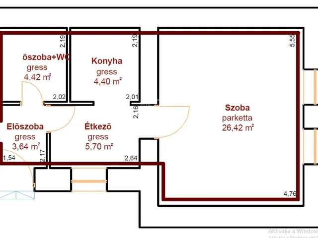 Kiadó lakás Székesfehérvár, Belváros 48 nm