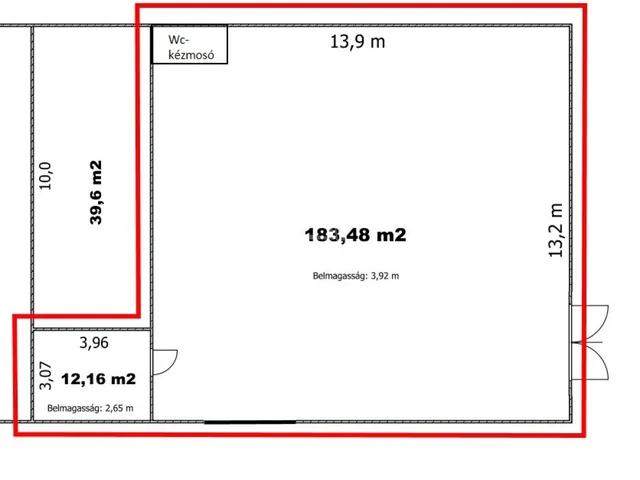 Kiadó kereskedelmi és ipari ingatlan Székesfehérvár 200 nm