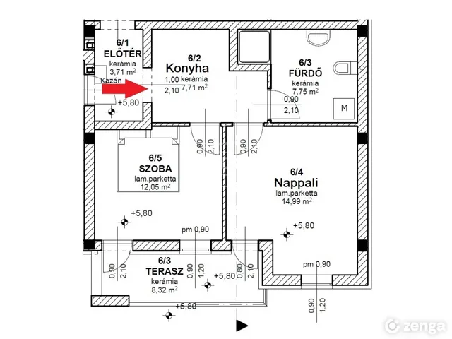 Kiadó lakás Székesfehérvár, Belváros 45 nm