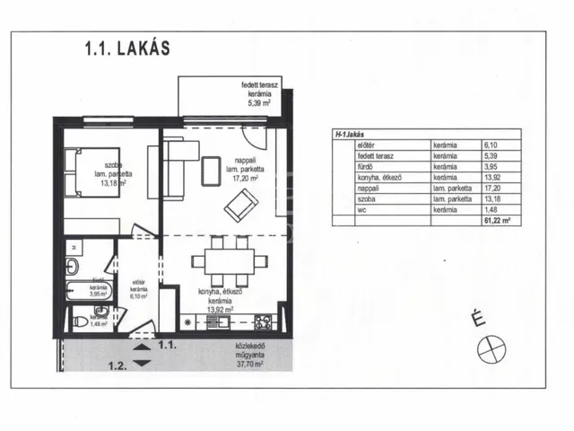 Eladó lakás Komárom 55 nm