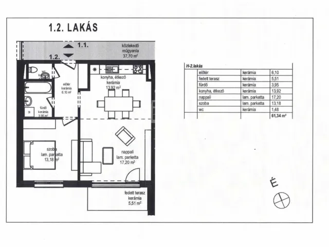 Eladó lakás Komárom 55 nm
