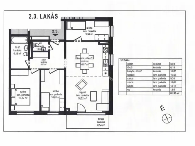 Eladó lakás Komárom 81 nm