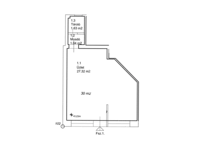 Eladó kereskedelmi és ipari ingatlan Budapest XV. kerület, Rákospalota 30 nm