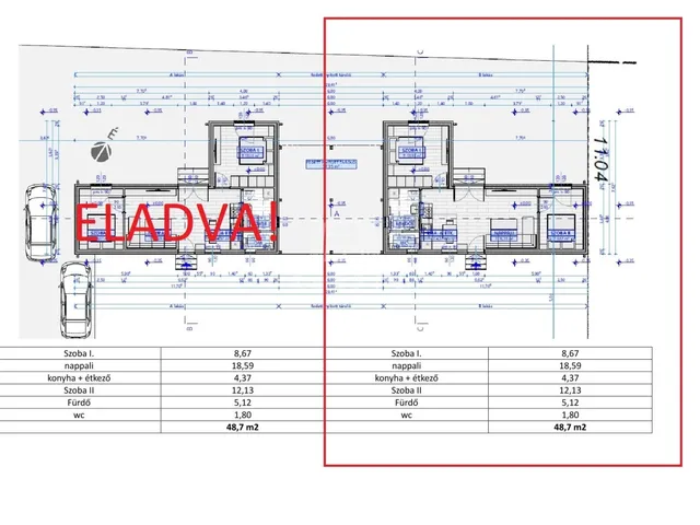 Eladó ház Kecskemét, Hetényegyháza 48 nm