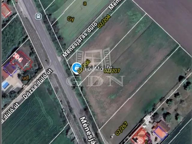Eladó telek Zsombó 6163 nm