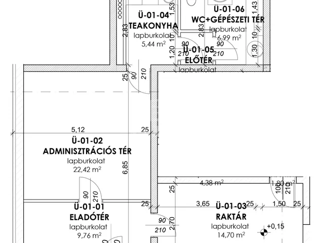 Eladó kereskedelmi és ipari ingatlan Szeged, Belváros 61 nm