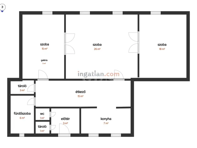 Kiadó lakás Budapest II. kerület 92 nm