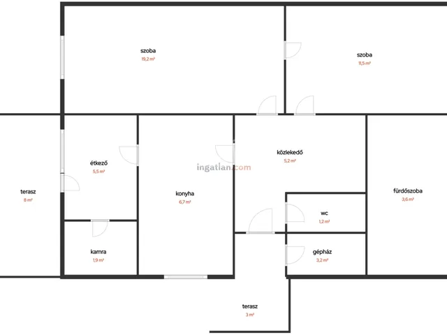 Eladó ház Érd, Parkváros 56 nm