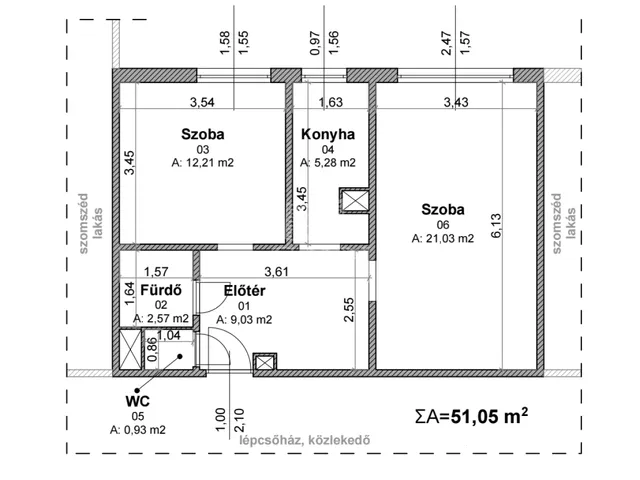 Eladó lakás Budapest III. kerület 51 nm