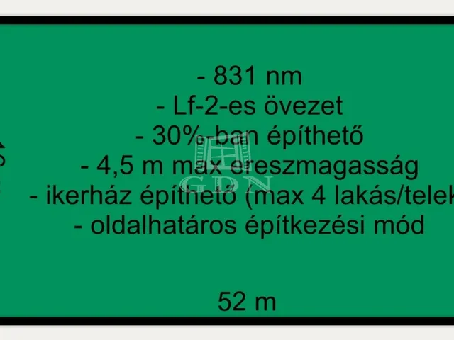 Eladó telek Tura 832 nm