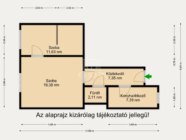 Eladó lakás Budapest VIII. kerület 47 nm