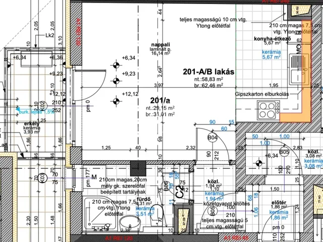 Eladó lakás Budapest VIII. kerület 58 nm