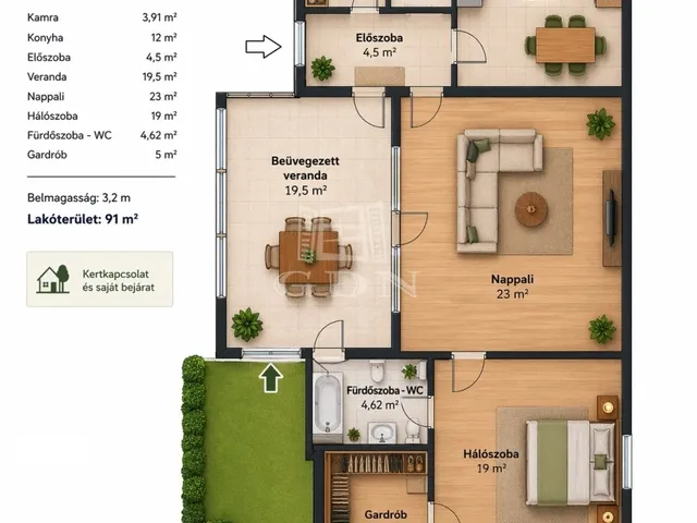 Eladó ház Budapest XVI. kerület, Mátyásföld 91 nm