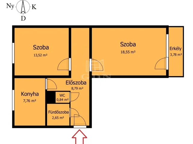 Kiadó lakás Miskolc 55 nm
