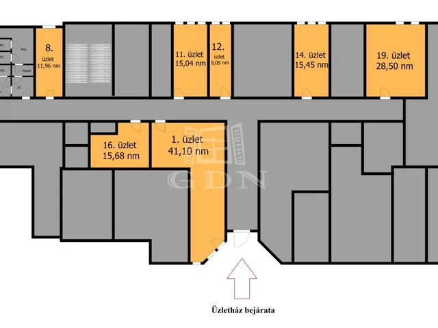 Kiadó kereskedelmi és ipari ingatlan Ózd, Center 15 nm