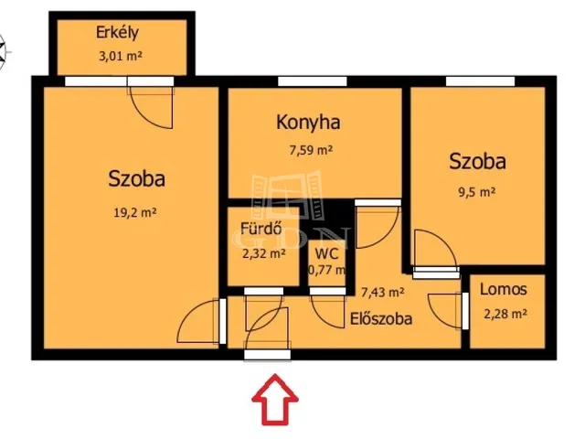 Kiadó lakás Miskolc 55 nm