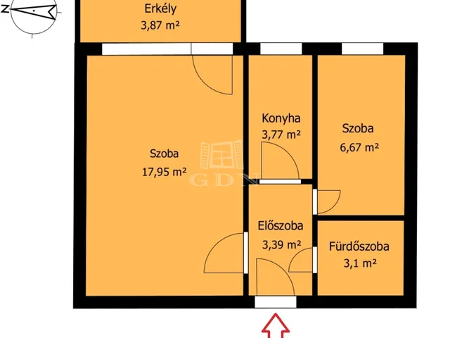 Eladó lakás Miskolc, Vörösmarty-városrész 37 nm