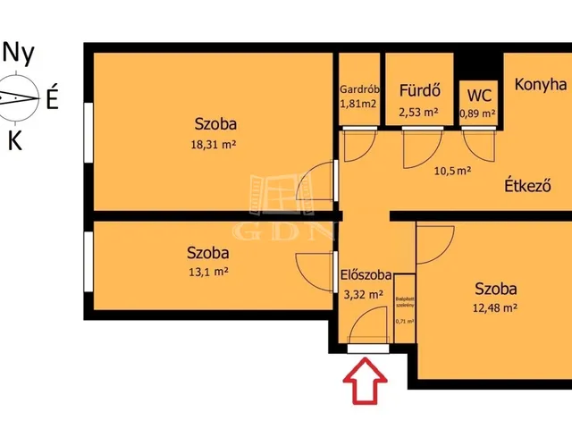 Eladó lakás Miskolc, Győri kapu 64 nm