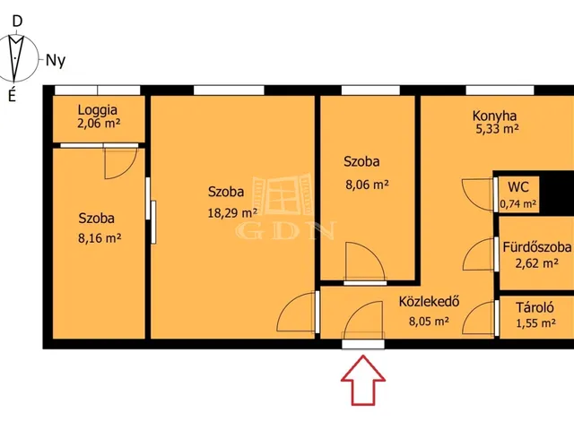 Eladó lakás Miskolc, Győri kapu 54 nm