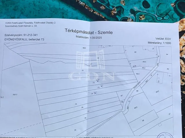 Eladó telek Gyöngyösfalu 2571 nm