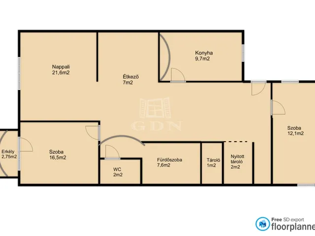 Eladó lakás Nagykanizsa, Belváros 76 nm