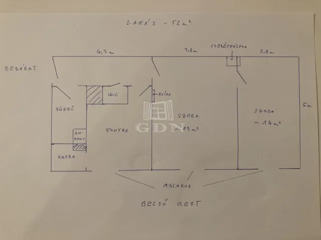 Eladó lakás Budapest XIV. kerület 52 nm