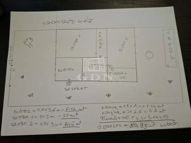 Eladó ház Budapest XVIII. kerület, Bókaytelep 60 nm