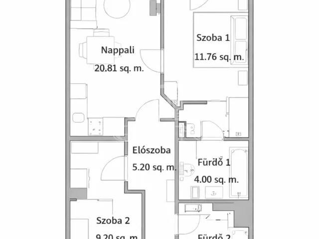 Eladó lakás Budapest XI. kerület, Lágymányos 57 nm