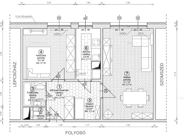 Eladó lakás Budapest III. kerület, Kaszásdűlő 52 nm