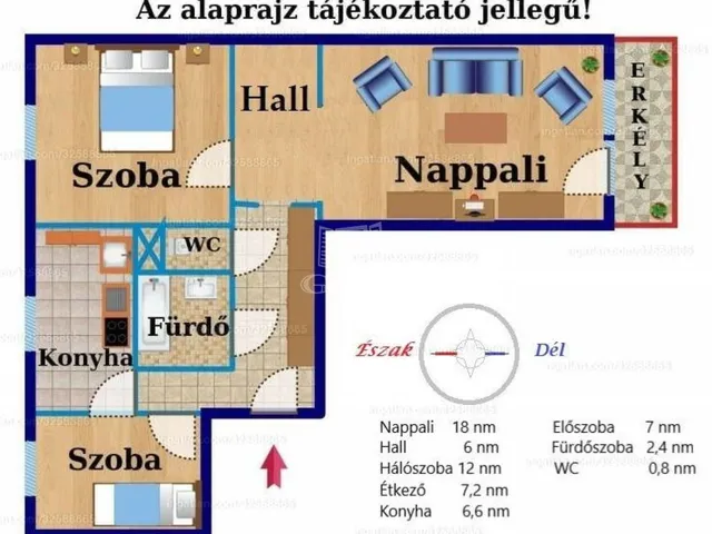 Eladó lakás Budapest IV. kerület 60 nm