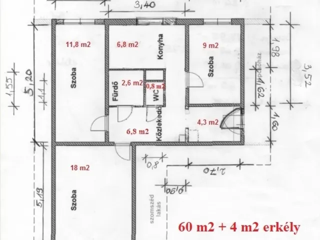 Eladó lakás Budapest XV. kerület, Rákospalota 64 nm