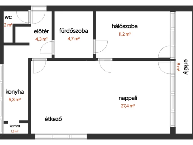 Eladó lakás Budapest XV. kerület 56 nm