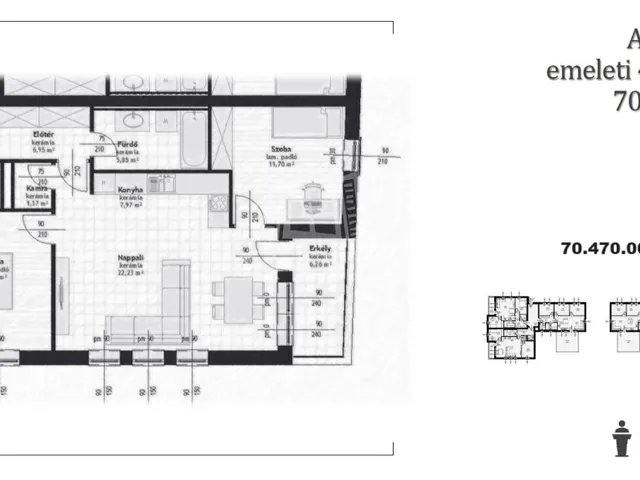 Eladó lakás Budapest XXIII. kerület 62 nm