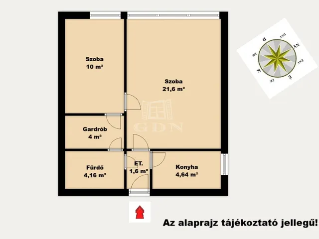 Eladó lakás Budapest XIV. kerület, Rákosfalva 46 nm