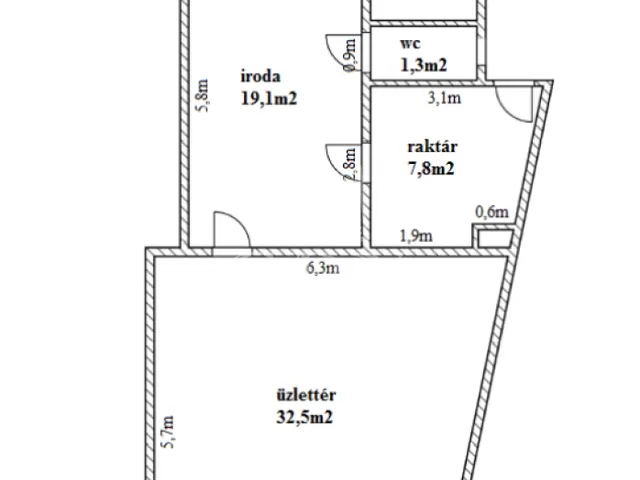 Eladó kereskedelmi és ipari ingatlan Budapest VII. kerület 152 nm