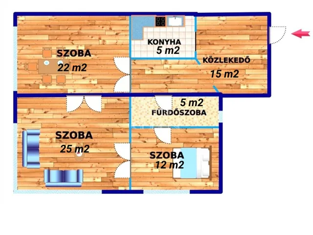 Eladó lakás Budapest VI. kerület 84 nm