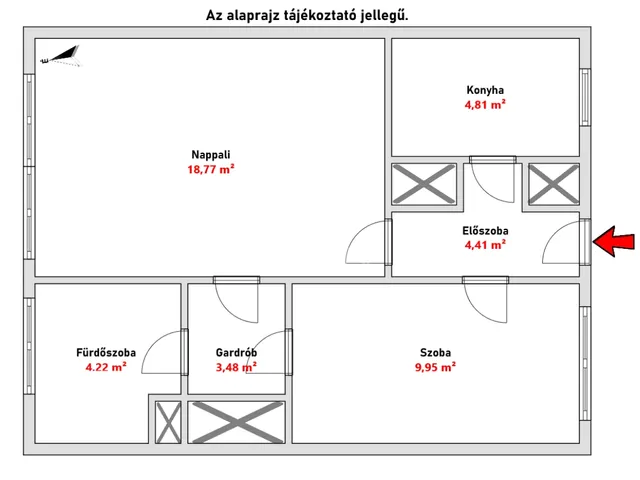 Eladó lakás Budapest IV. kerület 45 nm