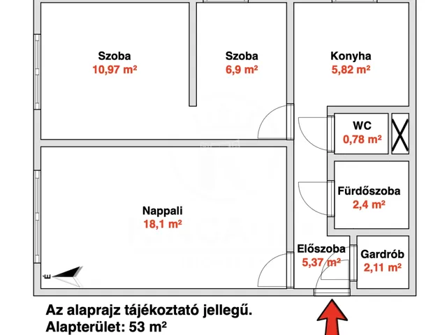 Eladó lakás Budapest XV. kerület 53 nm