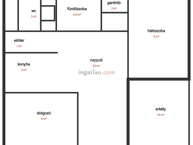 Eladó lakás Budapest XI. kerület, Nádorkert 54 nm