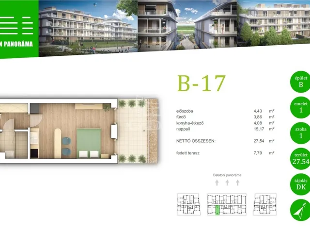 Eladó lakás Balatonföldvár, Magaspart 28 nm