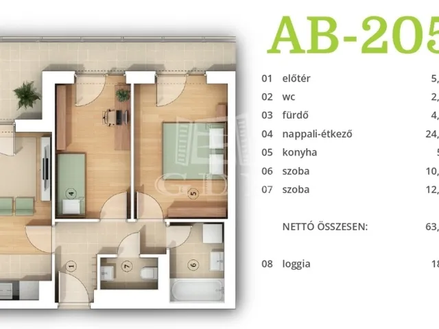 Eladó lakás Budapest XIV. kerület, Alsórákos 64 nm