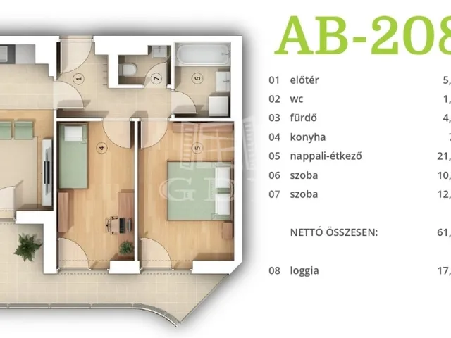 Eladó lakás Budapest XIV. kerület, Alsórákos 62 nm