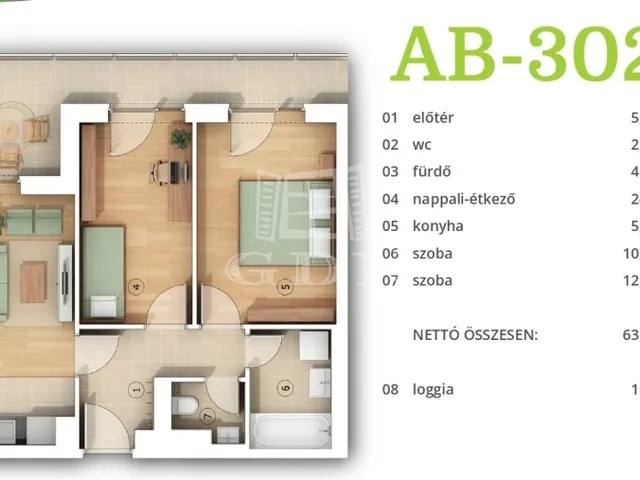 Eladó lakás Budapest XIV. kerület, Alsórákos 64 nm