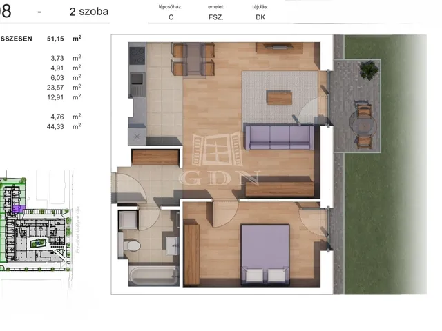 Eladó lakás Budapest XIV. kerület, Alsórákos 51 nm