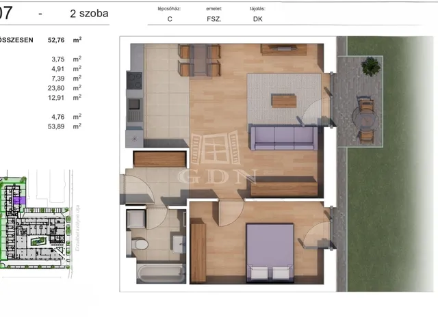 Eladó lakás Budapest XIV. kerület, Alsórákos 53 nm