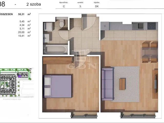 Eladó lakás Budapest XIV. kerület, Alsórákos 50 nm