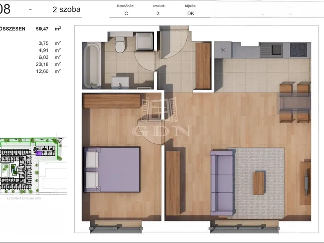Eladó lakás Budapest XIV. kerület, Alsórákos 50 nm