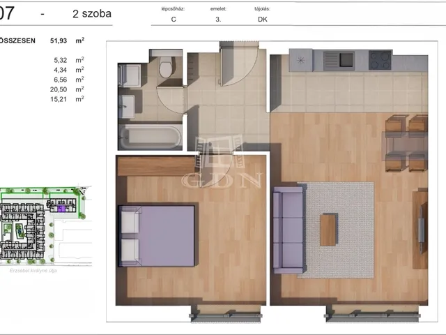 Eladó lakás Budapest XIV. kerület, Alsórákos 52 nm